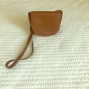 Ralph Lauren Tan Saddle Shaped Crossbody